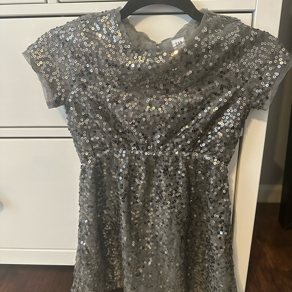GAP Shimmering Silver Kids Formal Dress